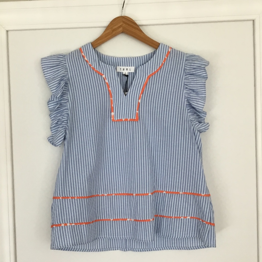 Pin striped THML top